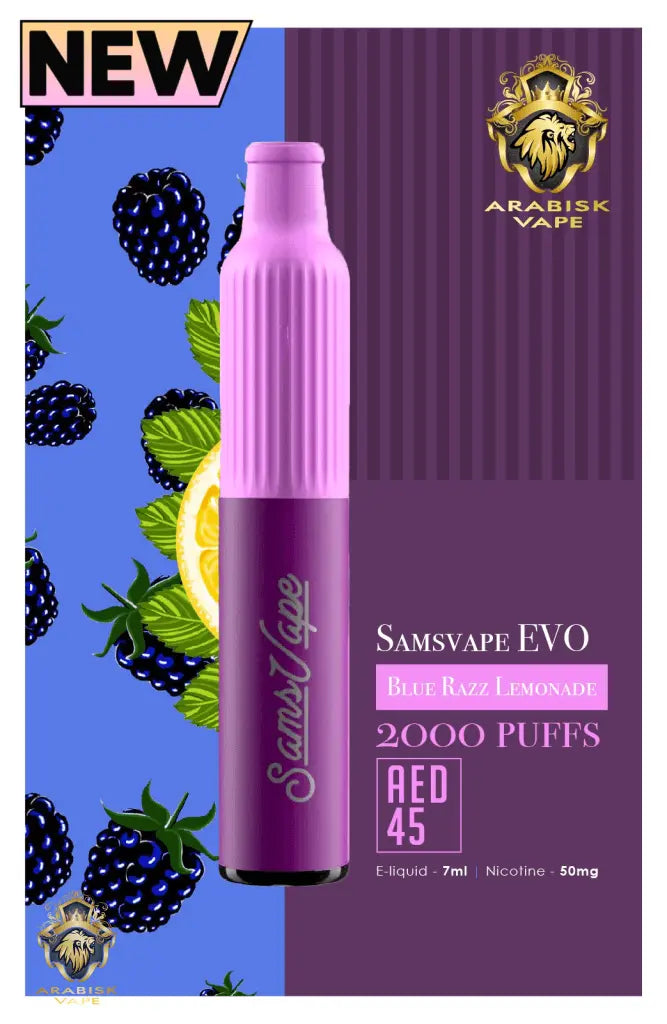 Samsvape EVO - Blue Raz Lemonade 50mg 2000 Puffs XTRA