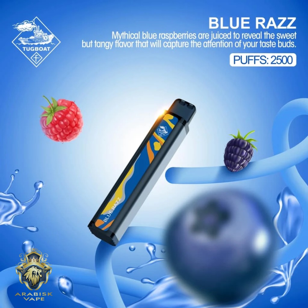 TUGBOAT XXL - Blue Razz Disposable Pod Device 50mg 2500 Puffs Tugboat