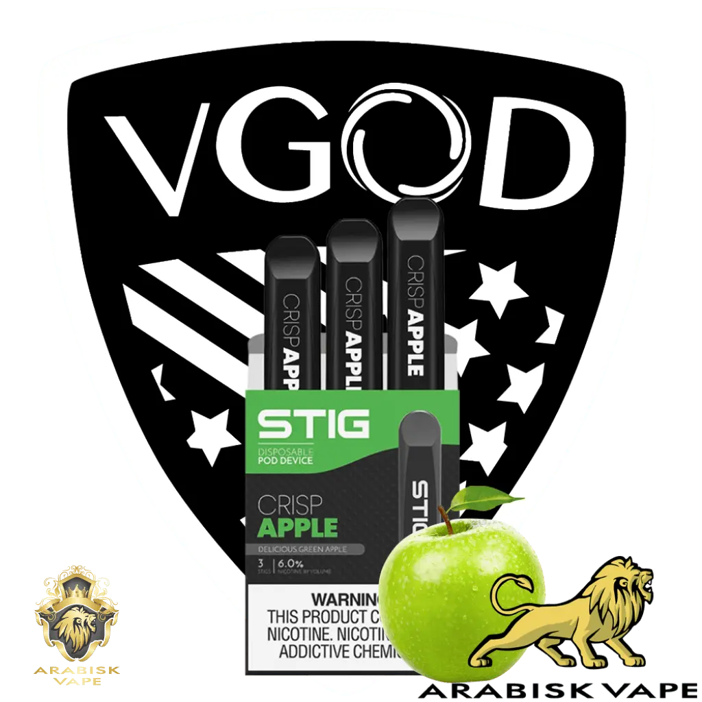 VGOD - STIG Crisp Apple Disposable Device 270 Puffs 60mg VGOD