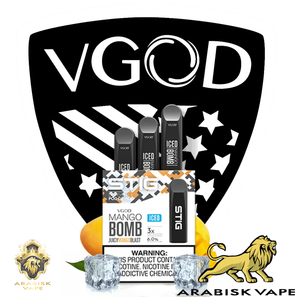 VGOD - STIG Mango Bomb Iced Disposable Device 270 Puffs 60mg VGOD