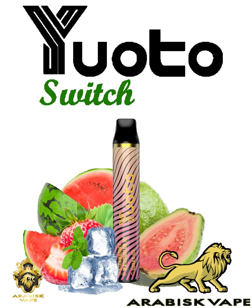 YUOTO Switch - Strawberry Watermelon Ice & Guava Ice 50mg 3000  Puffs Yuoto