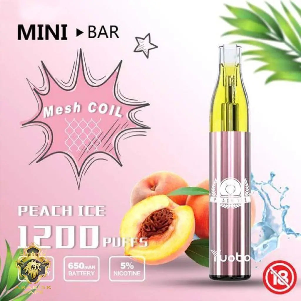 Yuoto Mini Bar - Peach Ice 1200 Puffs 50mg Yuoto