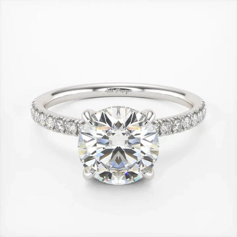 ABBY ROUND MOISSANITE ENGAGEMENT RING
