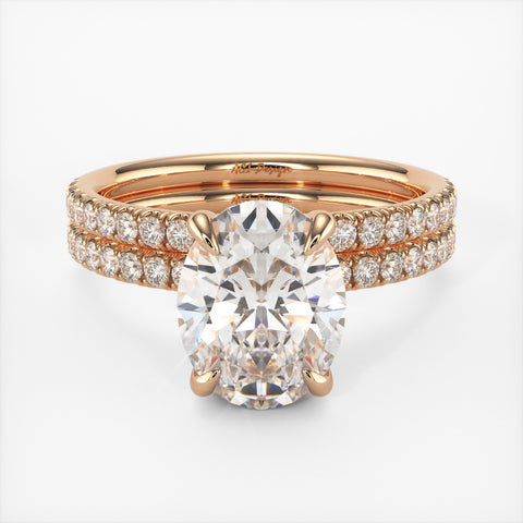 ABIGAIL OVAL LAB CREATED DIAMOND ENGAGEMENT RING