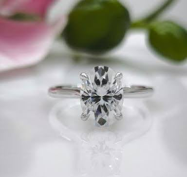 CHLOE OVAL LAB CREATED DIAMOND ENGAGEMENT RING