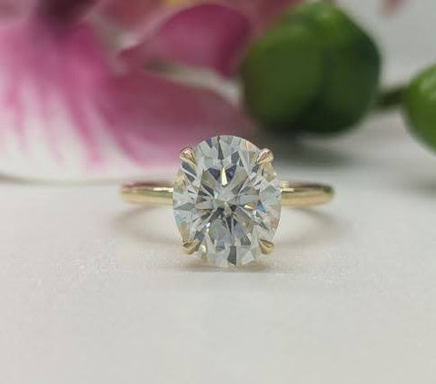 EDEN OVAL LAB CREATED DIAMOND ENGAGEMENT RING