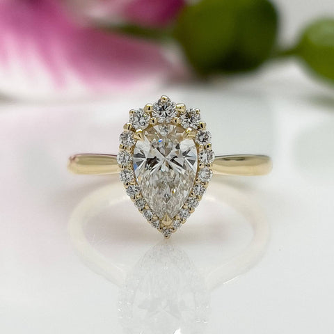 PEAR SHAPE LAB- CREATED DIAMOND ENGAGEMENT RING