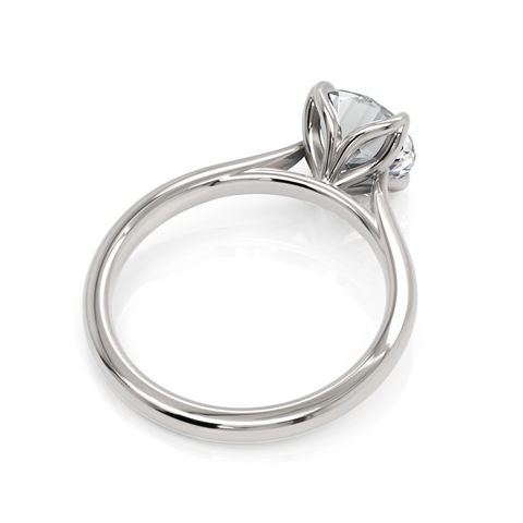 MEGAN ROUND LAB CREATED DIAMOND ENGAGEMENT RING