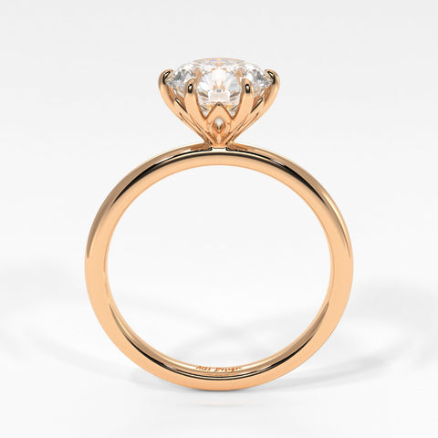 RIA ROUND LAB CREATED DIAMOND ENGAGEMENT RING