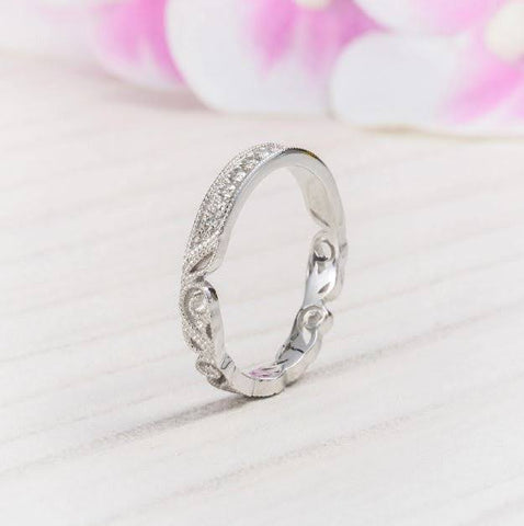 MILA DIAMOND VINTAGE INSPIRED WEDDING BAND