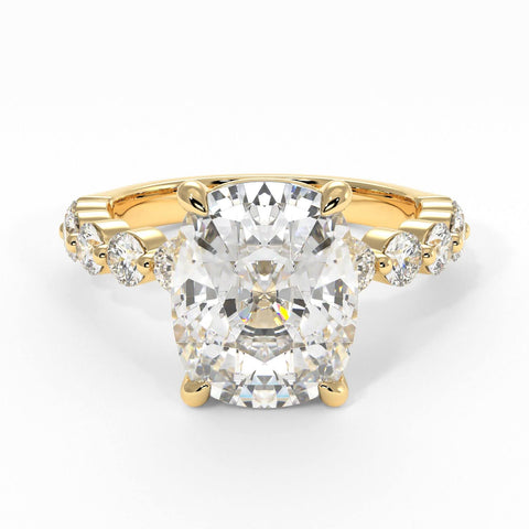 SAMANTHA ELONGATED CUSHION CUT LAB CREATED DIAMOND ENGAGEMENT RING