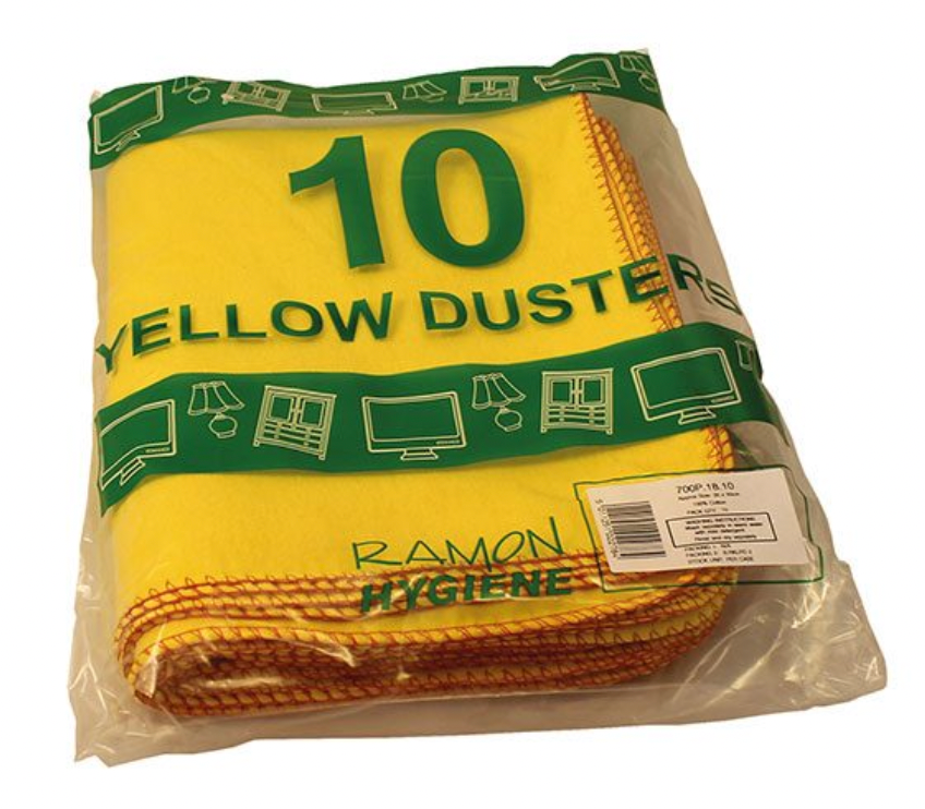 PREMIUM QUALITY YELLOW DUSTERS PACK OF 10 Wholesale Catering