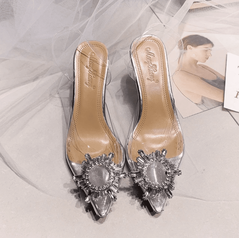 CRYSTAL transparent heels – YUMASKY