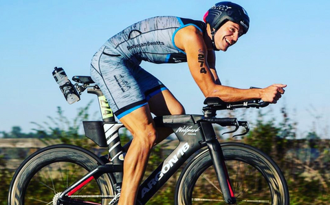 athlete on a bike wearing a pair of tri shorts