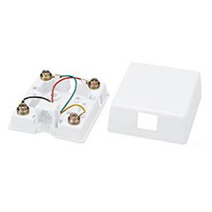 Allen Tel AT468-6-15 Modular Surface Jack, 6-Conductor, White