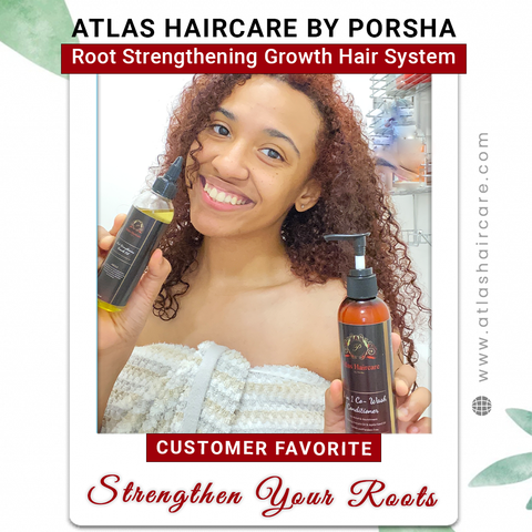 Atlas Hair care, Growth oil, co wash conditioner, curl definition, curls, dry wash shampoo, dandruff relief, itch relief, thinning hair, hair loss solution.