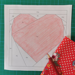 Free FPP Love Heart Foundatio Paper Piecing Tutorial