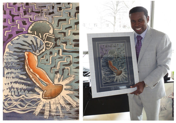 Mike "Pinball" Clemons Foundation, commissioned artwork by Deon Best 