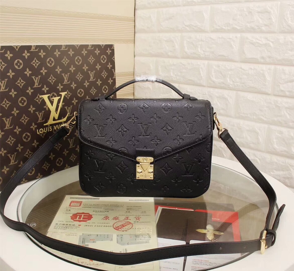 LV Louis Vuitton MONOGRAM LEATHER POCHETTE METIS INCLINED SHOULD