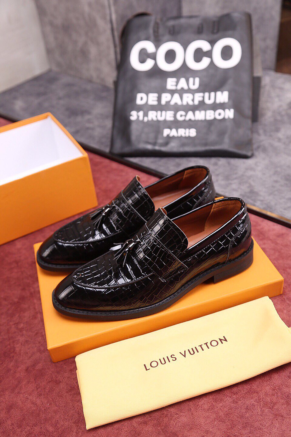 LV Louis Vuitton Men's Business Recreation Leather Shoes