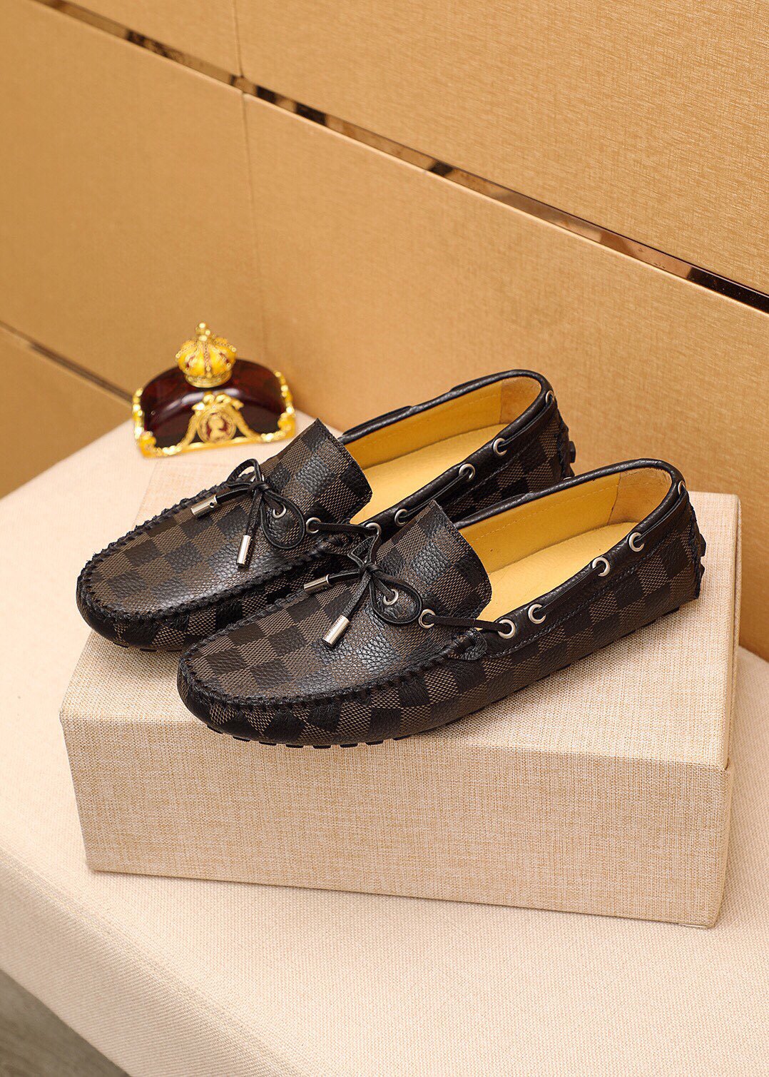 LV Louis Vuitton Men's Leather Fashion Loafers Shoes