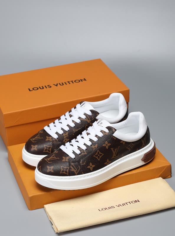 LV Louis Vuitton Men's Leather Low Top Sneakers Shoes