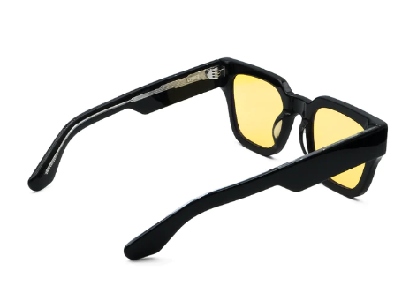 Yellow with Black Frame Sunglasses - Radiant and Energetic