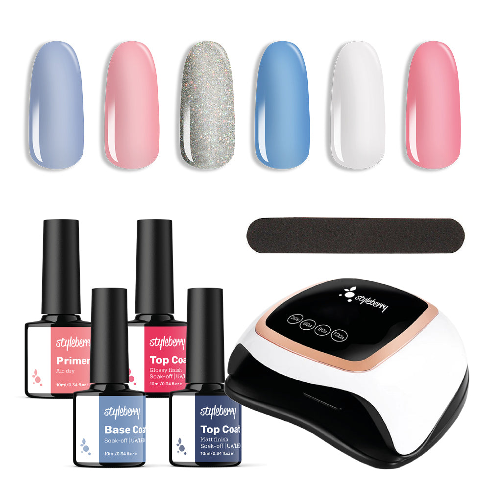 acrylic gel nail kit with lamp