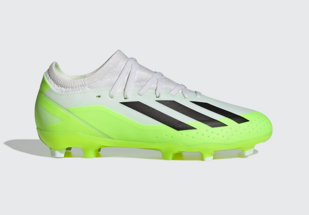 adidas Crazyfast football boots in white and neon green