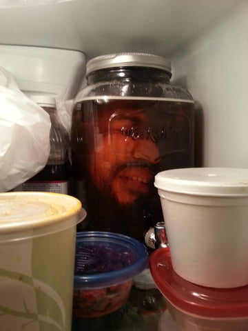 Head in a jar in a fridge, Halloween 