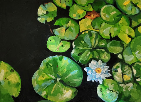 Painting of lily pads