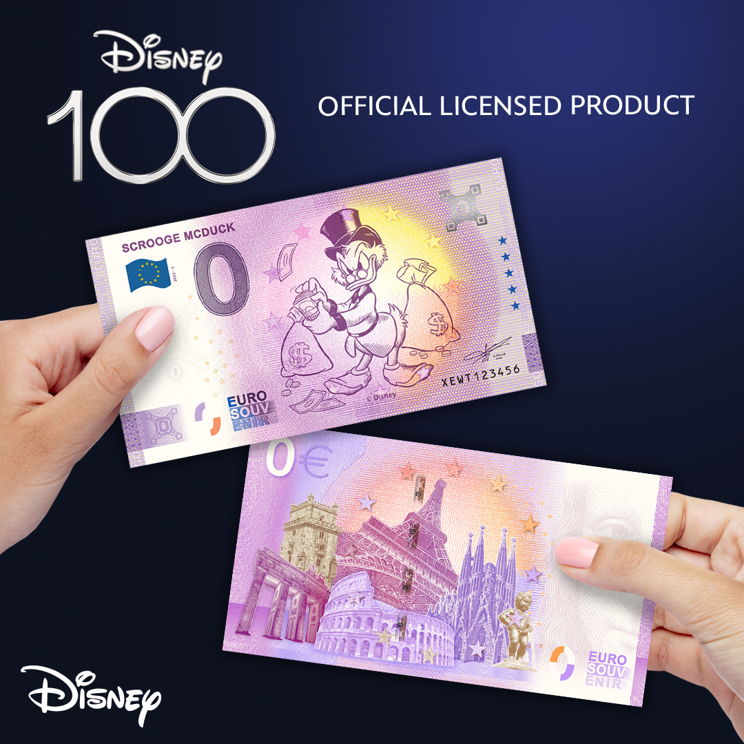 The Disney 100th Anniversary Mickey 0 Euro Banknote