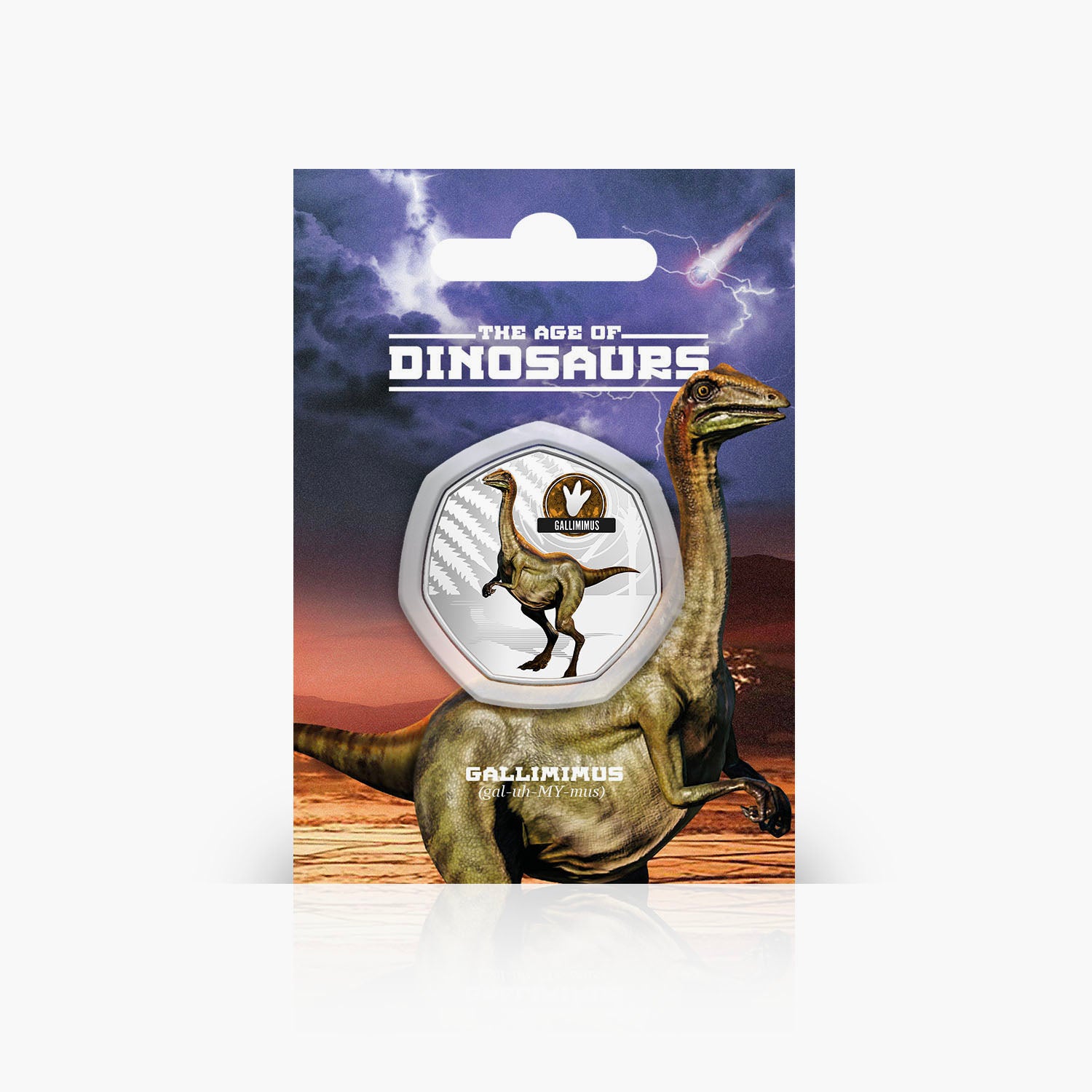 Gallimimus Silver Plated Coin