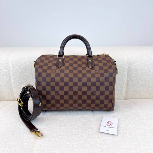 AUTHENTIC Louis Vuitton Speedy 30 Damier Ebene PREOWNED (WBA043) – Jj's  Closet, LLC