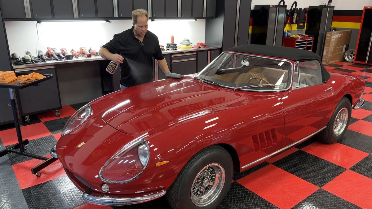 Claying a 1967 Ferrari 275GTB/4 NART Spider detailed by Mike Phillips at AutoForge.net