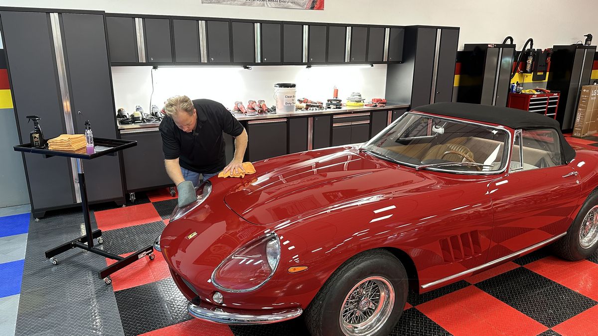 Claying a 1967 Ferrari 275GTB/4 NART Spider detailed by Mike Phillips at AutoForge.net