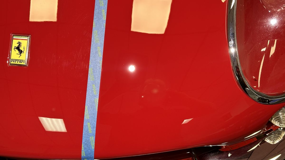 Before and After Swirls in Ferrari paint Doing a Test Spot Mike Phillips AutoForge.net