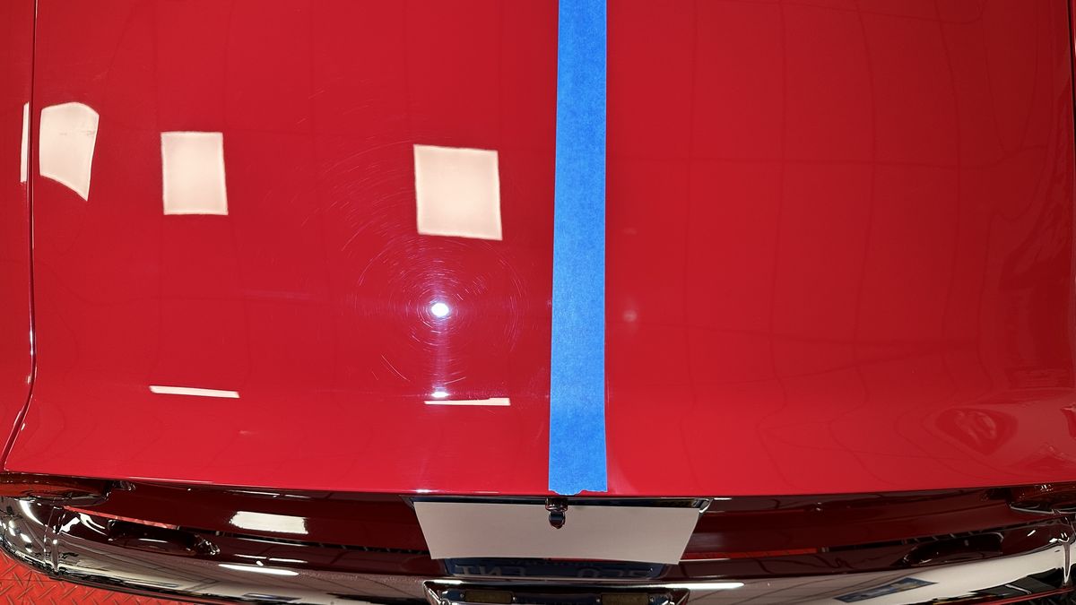 Before and After Swirls in Ferrari paint Doing a Test Spot Mike Phillips AutoForge.net