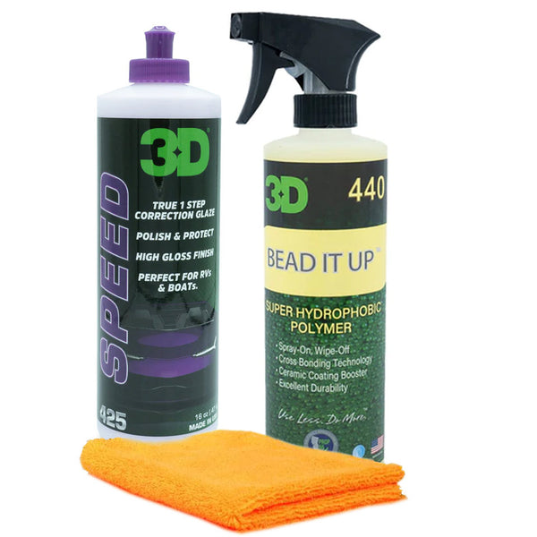 ONLY 8oz - 3D All-In-ONE+SPEED+POXY Combo Kit-Cut+Polish+Seal