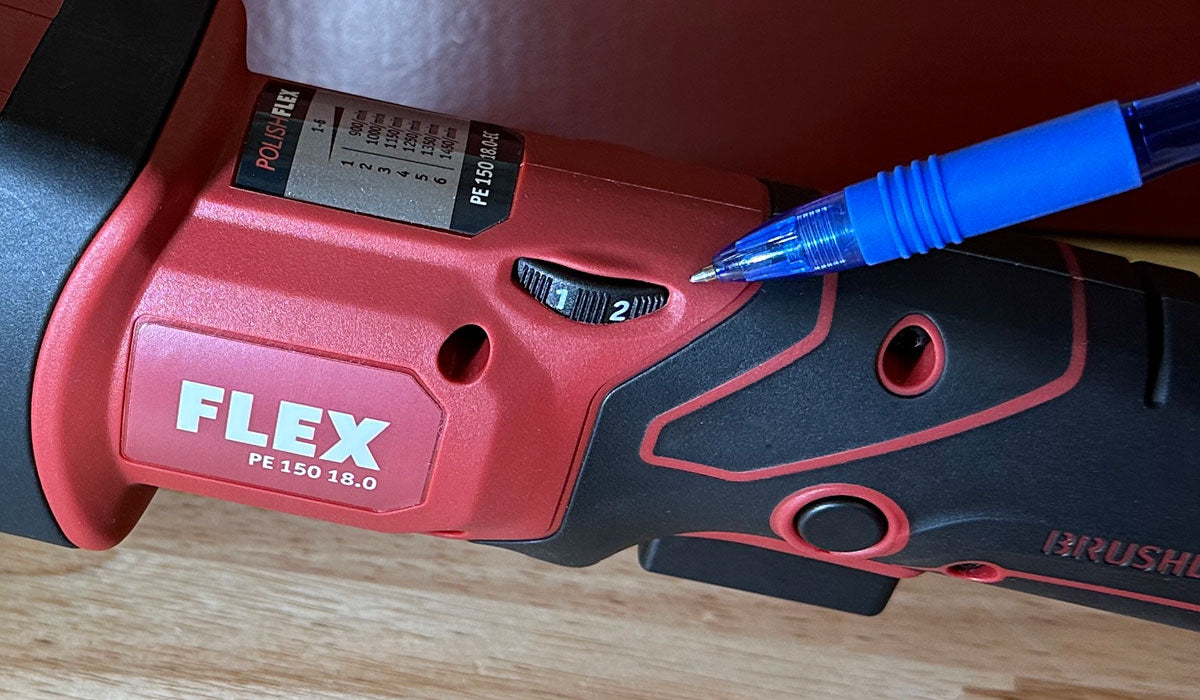 Speed Dial FLEX PE-150 Cordless Rotary Polisher Mike Phillips AutoForge.net
