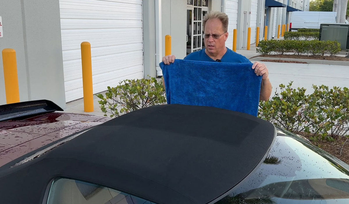 How to clean and protect a canvas cloth convertible top with RaggTopp Mike Phillips AutoForge.net