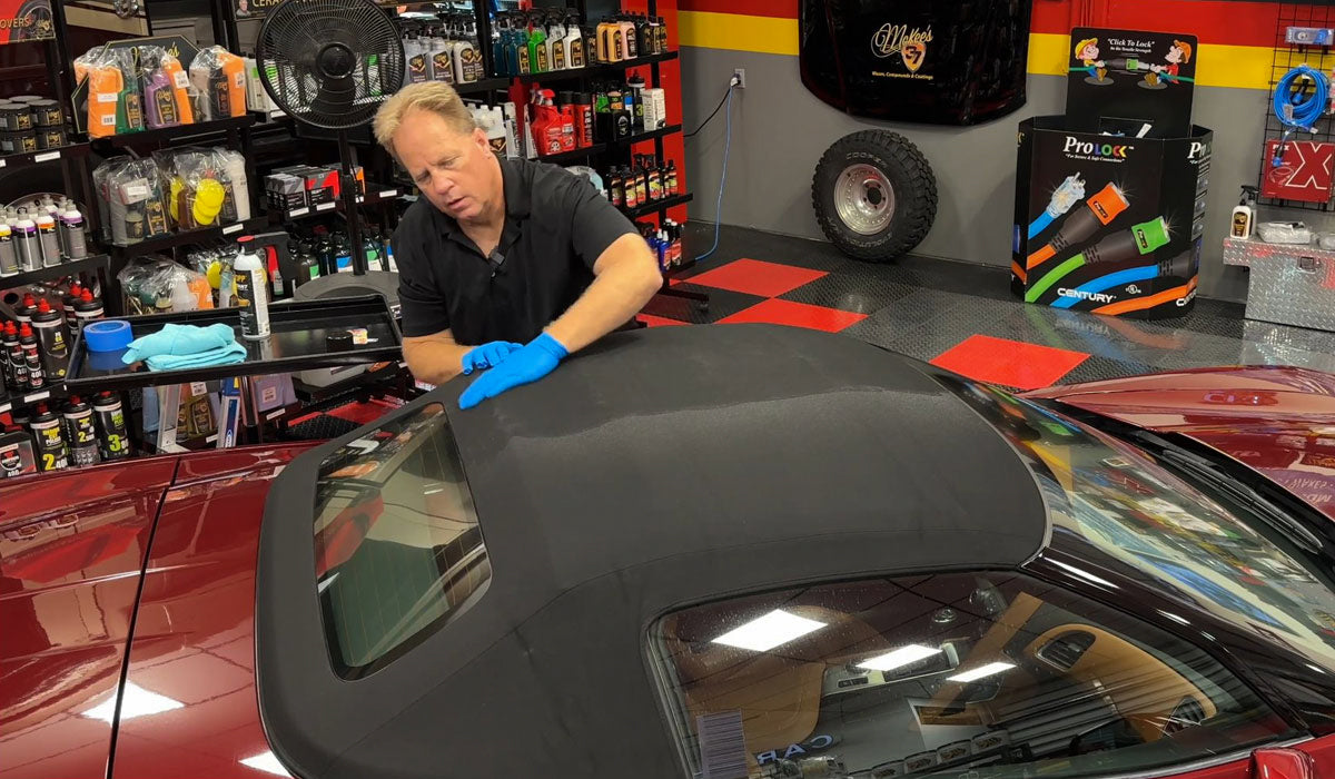 How to clean and protect a canvas cloth convertible top with RaggTopp Mike Phillips AutoForge.net