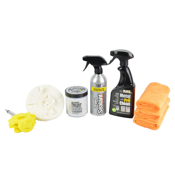 Flitz PROFESSIONAL Metal Polishing Kit - FREE BONUS!