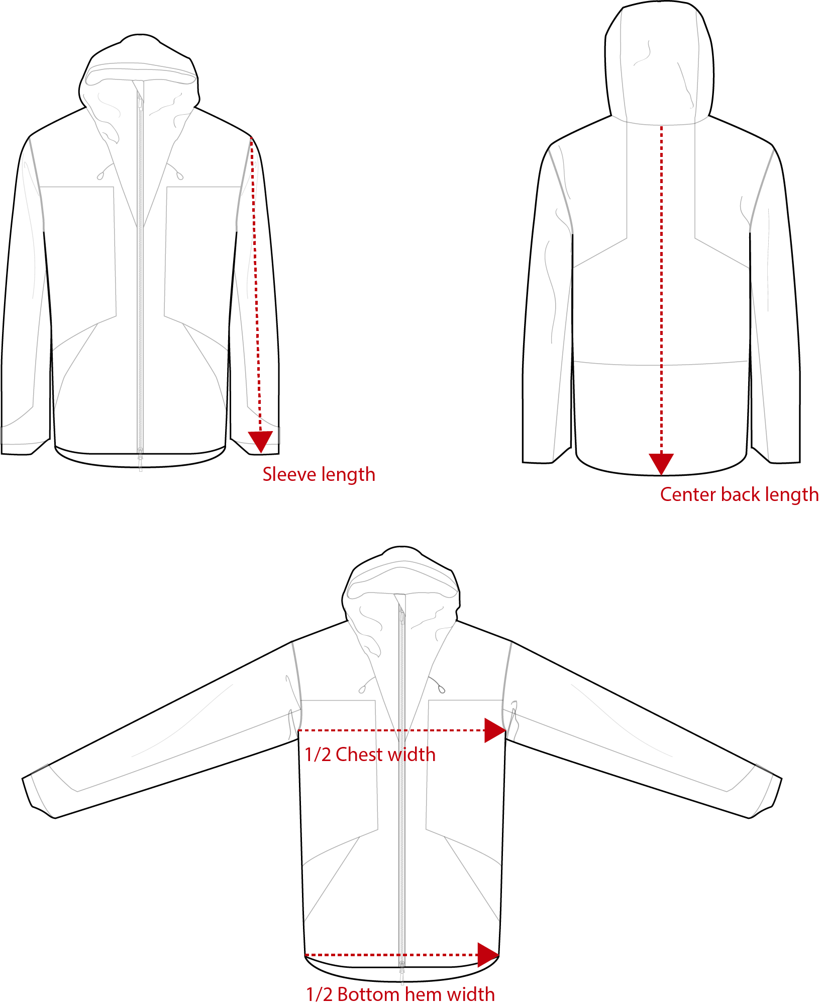 The Mountain studio Insulated jacket size guide
