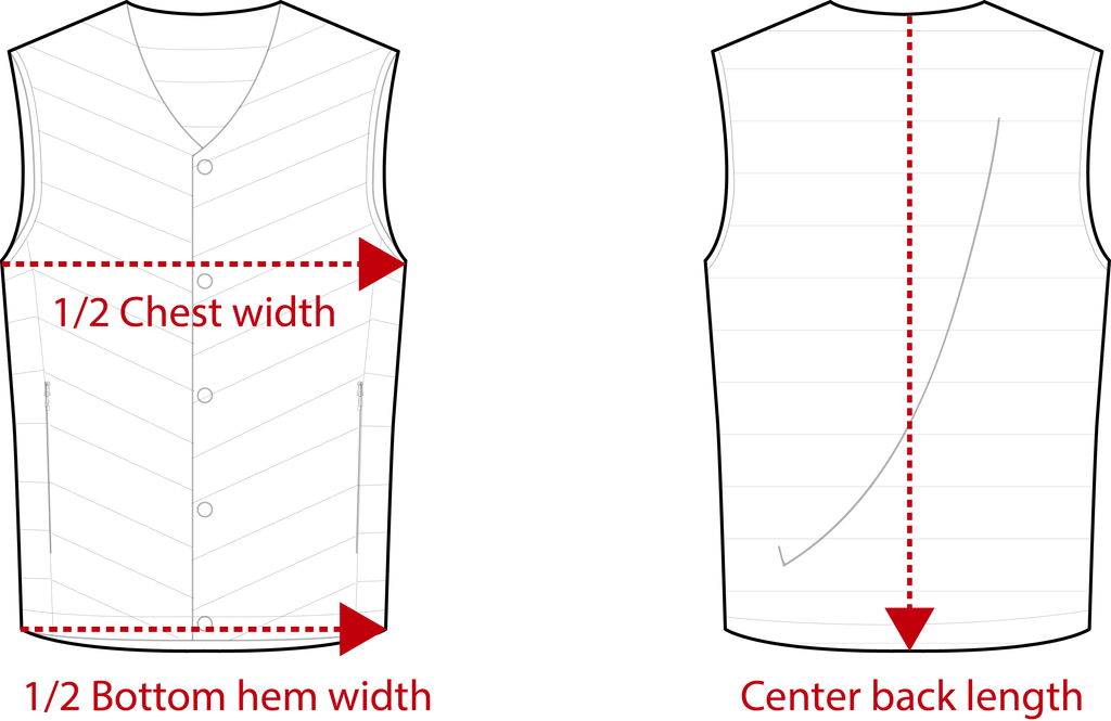 size guide vest