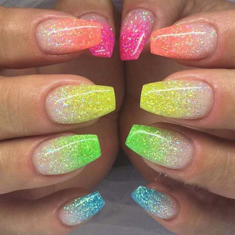 Glitter birthday nails