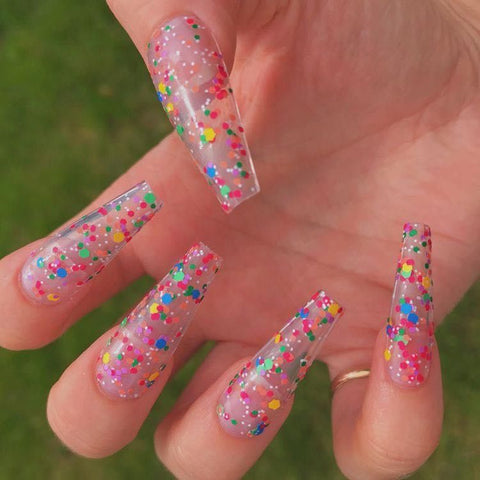 this is a Confetti nails design