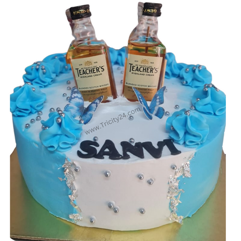 Liquor Bottle Birthday Cake - CakeCentral.com