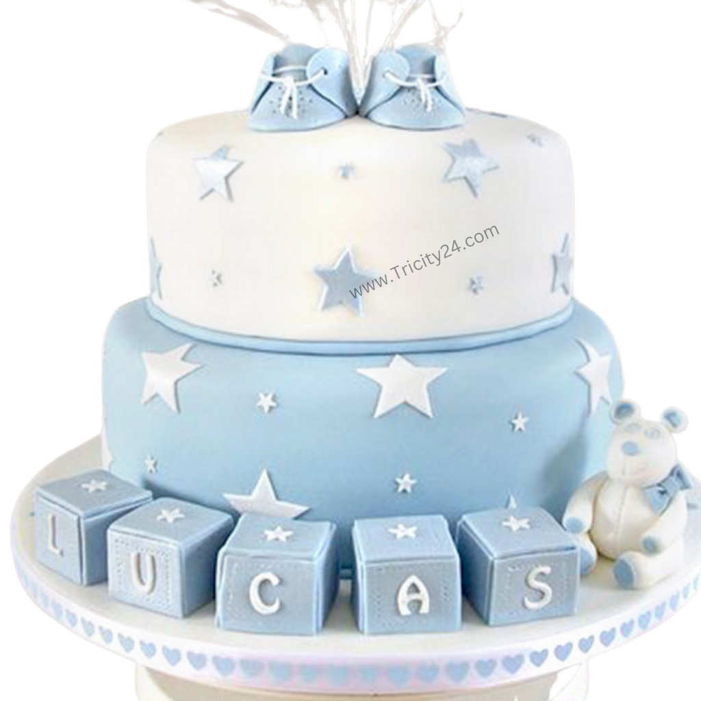 M73) Star Tier Baby Shower Cake (2 Kg). – Tricity 24