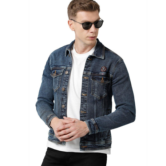 Buy Nuon Charcoal Slim-Fit Denim Jacket from Westside